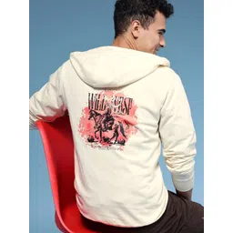 HERE&NOW Graphic Printed Pure Cotton Hooded Sweatshirt-picture-12