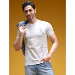 HERE&NOW Graphic Printed Pure Cotton T-shirt-picture-29