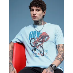 HERE&NOW Graphic Printed Pure Cotton T-shirt-picture-16