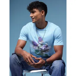 HERE&NOW Graphic Printed Pure Cotton T-shirt-picture-31