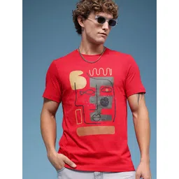 HERE&NOW Graphic Printed Pure Cotton T-shirt-picture-23