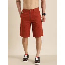 HERE&NOW Men Abstract Printed Slim Fit Shorts-picture-41