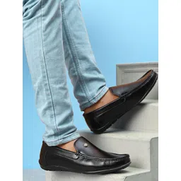 HERE&NOW Men Black Casual Fit Loafers-picture-21