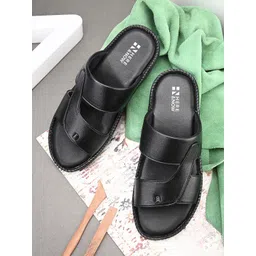HERE&NOW Men Black Open Toe Comfort Sandals-picture-38