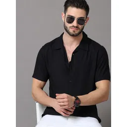 HERE&NOW Men Black Slim Fit Casual Shirt-picture-21