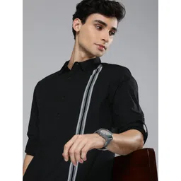 HERE&NOW Men Black Slim Fit Casual Shirt-picture-24