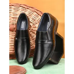 HERE&NOW Men Black Slip-On Formal Loafer-picture-12