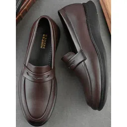 HERE&NOW Men Black Synthetic Patent Formal Shoes-picture-15