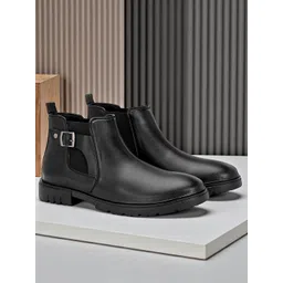 HERE&NOW Men Block-Heeled Chelsea Boots-picture-11