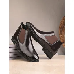 HERE&NOW Men Block-Heeled Chelsea Boots-picture-25