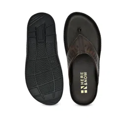 HERE&NOW Men Brown PU Comfort Sandals-picture-29