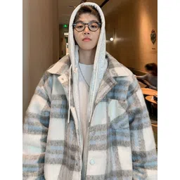 HERE&NOW Men Checked Open Front Jacket-picture-37