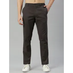 HERE&NOW Men Classic Slim Fit Easy Wash Cotton Lycra Chinos-picture-11