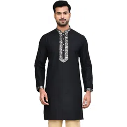 HERE&NOW Men Embellished Handloom Kurta-picture-16