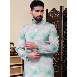 HERE&NOW Men Embellished Polyester Straight Kurtas-picture-18