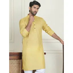HERE&NOW Men Embroidered Thread Work Handloom Kurta-picture-30