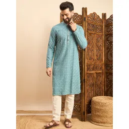 HERE&NOW Men Ethnic Motifs Kurta-picture-40