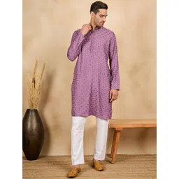 HERE&NOW Men Geometric Kurta-picture-21