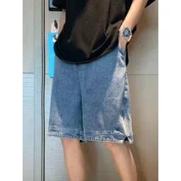 HERE&NOW Men Loose Fit Denim Shorts-picture-36