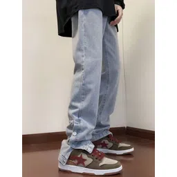 HERE&NOW Men Mildly Distressed Light Fade Jeans-picture-21