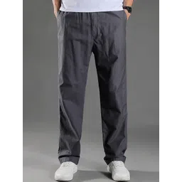 HERE&NOW Men Pleated Regular Trousers-picture-38