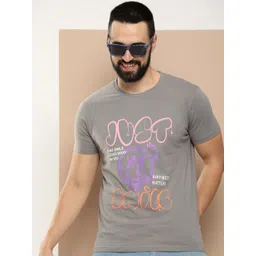 HERE&NOW Men Printed Pure Cotton T-shirt-picture-38