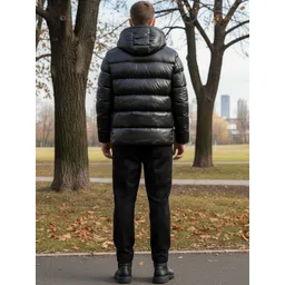 HERE&NOW Men Puffer Jacket with Patchwork image 2