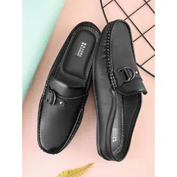 HERE&NOW Men Round Toe Horsebit Loafers-picture-34