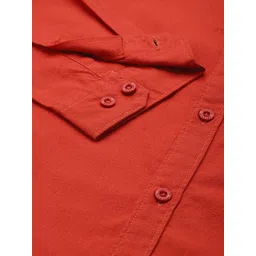 HERE&NOW Men Rust Slim Fit Casual Shirt image 5