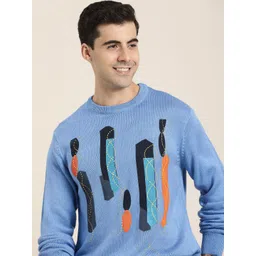 HERE&NOW Men Self Design Pullover-picture-13