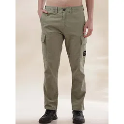 HERE&NOW Men Slim Fit Cargos Trousers-picture-22