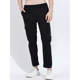 HERE&NOW Men Slim Fit Mid - Rise Cargo Joggers-picture-13