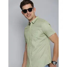 HERE&NOW Men Slim Fit Opaque Casual Shirt-picture-32