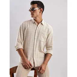 HERE&NOW Men Slim Fit Opaque Casual Shirt-picture-15