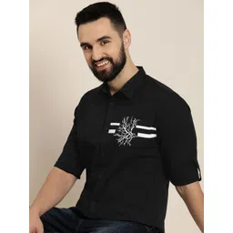 HERE&NOW Men Slim Fit Opaque Printed Casual Shirt-picture-19