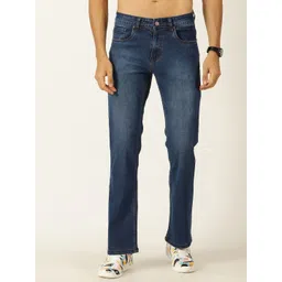 HERE&NOW Men Smart Bootcut Light Fade Clean Look Stretchable Jeans-picture-30