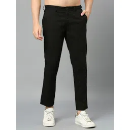 HERE&NOW Men Smart Slim Fit Chinos Trousers-picture-40