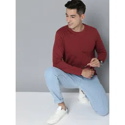 HERE&NOW Men Solid Cotton Sweatshirt-picture-34