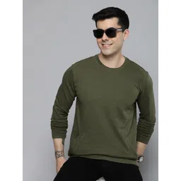 HERE&NOW Men Solid Knitted Sweatshirt-picture-39