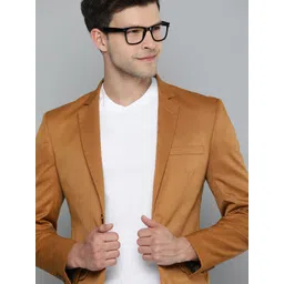 HERE&NOW Men Solid Regular Fit Single Breasted Blazer Blazer-picture-39