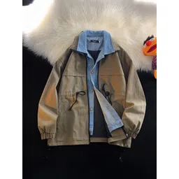 HERE&NOW Men Solid Spread Collar Bomber Jacket-picture-35