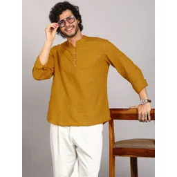 HERE&NOW Men Solid Straight Kurtas-picture-29