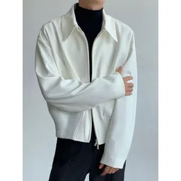 HERE&NOW Men Spread Collar Solid Casual Tailored Jacket-picture-15