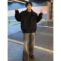 HERE&NOW Men Spread Collar Solid Casual Tailored Jacket image 2