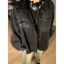 HERE&NOW Men Spread Collar Typography Printed Casual Denim Jacket-picture-37