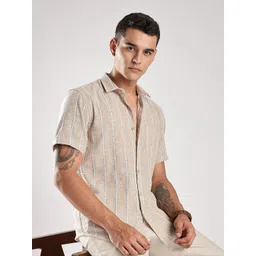 HERE&NOW Men Striped Casual Shirt-picture-38