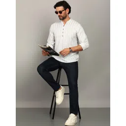 HERE&NOW Men Striped Kurta-picture-24