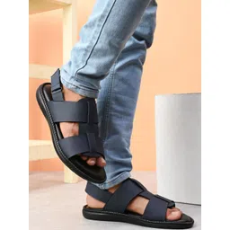HERE&NOW Men Synthetic Leather Comfort Sandals-picture-28