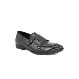 HERE&NOW Men Textured Comfort-Fit Monk Shoes image 3