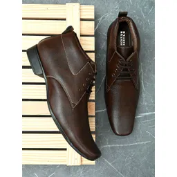 HERE&NOW Men Textured Formal Derbys-picture-41